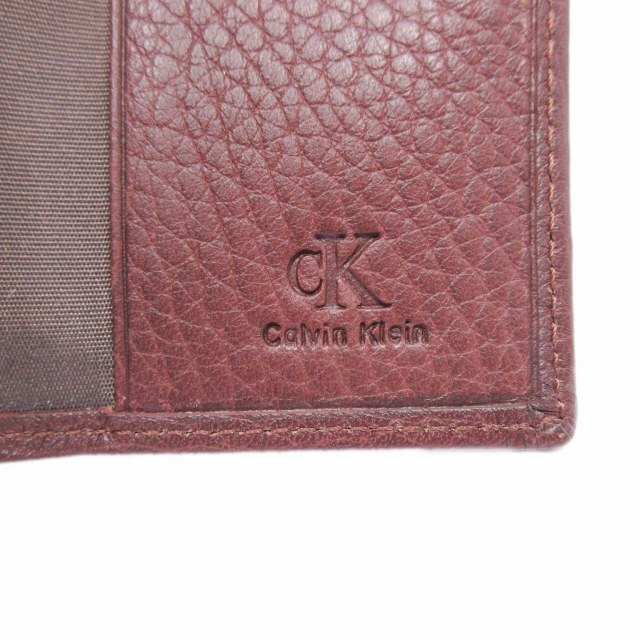 Calvin Klein(カルバンクライン)の美品 カルバンクライン レザー ロゴ 刻印 6連 キーケース 小物 本革 茶 レディースのファッション小物(キーケース)の商品写真