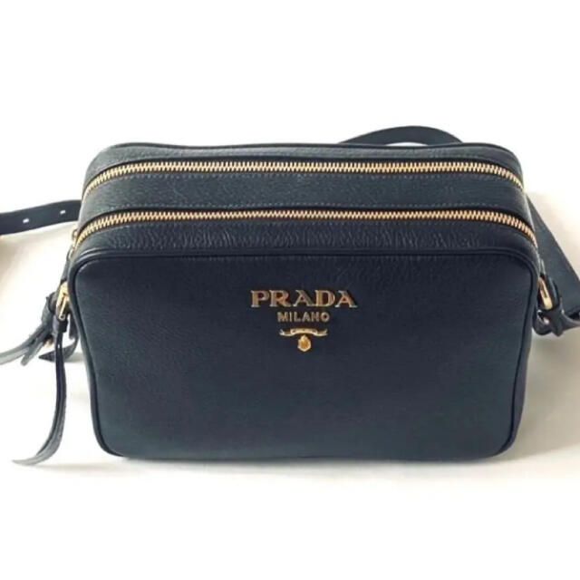 【新品】プラダ PRADA ダブルジップ ショルダー バッグ 1BH079 黒