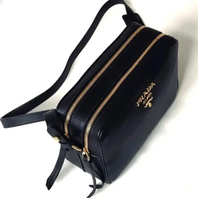 【新品】プラダ PRADA ダブルジップ ショルダー バッグ 1BH079 黒