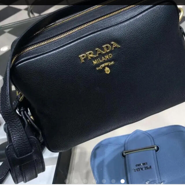 【新品】プラダ PRADA ダブルジップ ショルダー バッグ 1BH079 黒