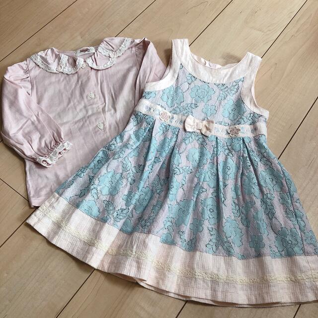 Souris(スーリー)のスーリーセット キッズ/ベビー/マタニティのキッズ服女の子用(90cm~)(ワンピース)の商品写真