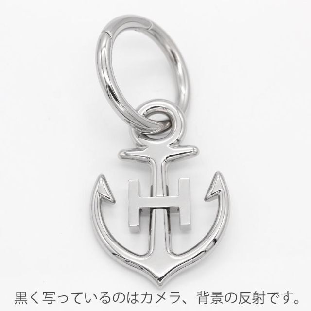 極美品 エルメス チャーム キーリング カーゴ シルバー U05350