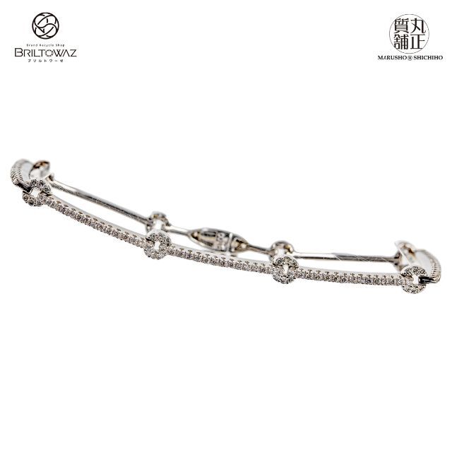K18WG ブレスレット ダイヤモンド 1.00ct 11.6g ジュエリー 最初の www