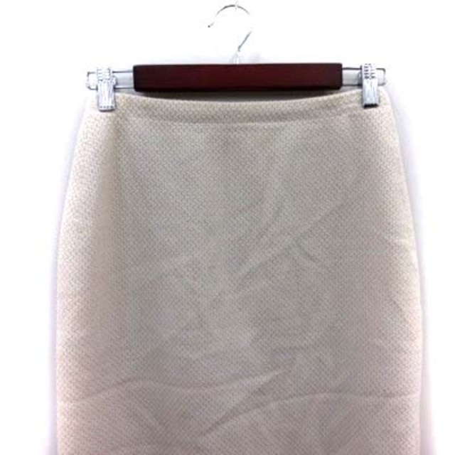 JUNKO KOSHINO(コシノジュンコ)のジュンココシノ タイトスカート ミモレ ロング ツイード 9 白 オフホワイト レディースのスカート(ロングスカート)の商品写真