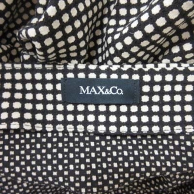 Max & Co.(マックスアンドコー)のマックス&コー フレアスカート ミニ テュアード 総柄 38 茶 ブラウン  レディースのスカート(ミニスカート)の商品写真