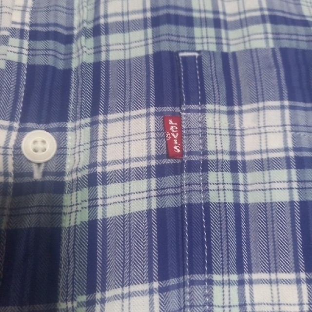 Levi's(リーバイス)のSena様専用　Levi'sコットンシャツ青、白チェックM新品未使用 メンズのトップス(シャツ)の商品写真