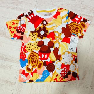 ディズニー(Disney)の上海ディズニーランド　ミッキー　パークフード柄Tシャツ　120センチ②(キャラクターグッズ)