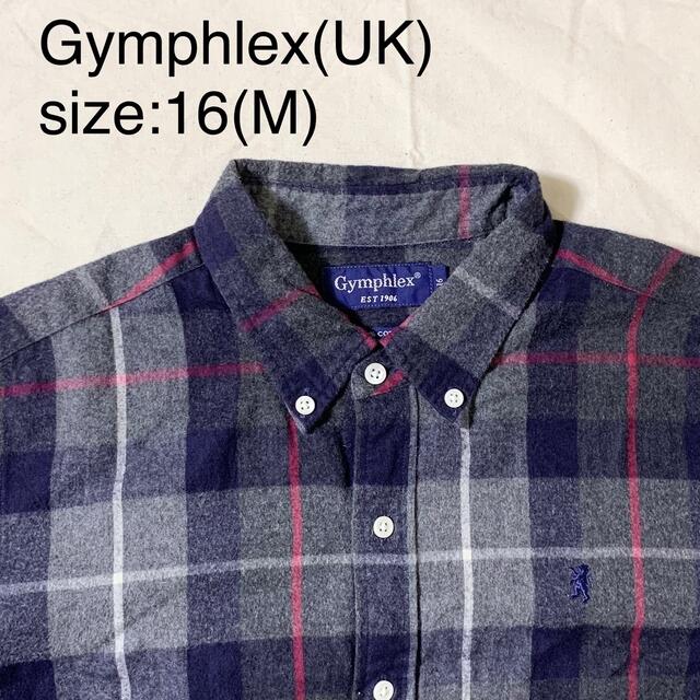 Gymphlex(UK)ビンテージフランネルチェックBDシャツ