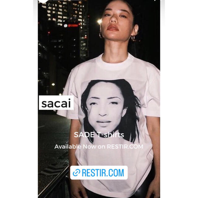 ポイント5倍 サイズ0 SACAI x SADE Tシャツ 黒 新品 シャーデー サカイ