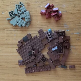レゴブロック 茶色、赤茶色、ベージュのブロック(知育玩具)