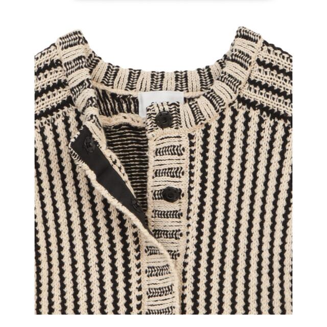 CLANE STRIPE CABLE HALF SLEEVE CARDIGAN - www.sorbillomenu.com