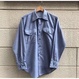 80s US古着 シャンブレーシャツ ミリタリー army vintage(シャツ)