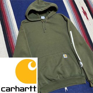 カーハート(carhartt)の90s 古着 カーハート パーカー メキシコ製 ロゴタグ 袖プリント ゆるだぼ(パーカー)