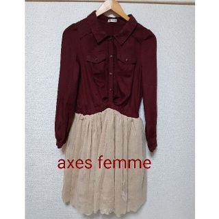 アクシーズファム(axes femme)のドッキングワンピース axesfemme(ひざ丈ワンピース)