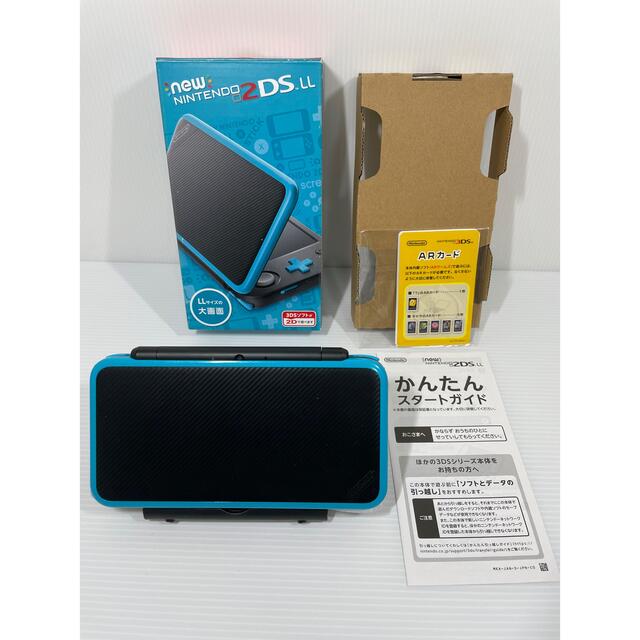 【液晶美品・完品】 Newニンテンドー2DS LL ブラック×ターコイズ  本体通常版