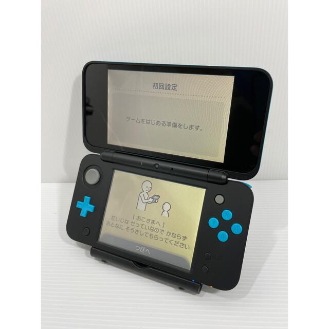 液晶美品・完品】 Newニンテンドー2DS LL ブラック×ターコイズ 本体