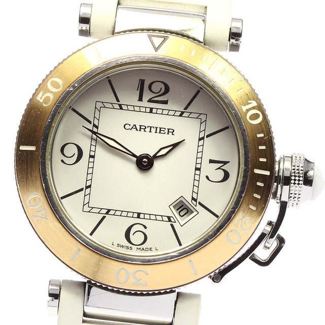 CARTIER】カルティエ パシャ シータイマーSM デイト W3140001 クォーツ