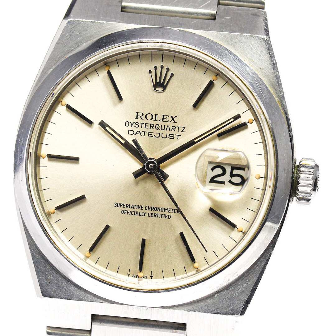 SS×SS文字盤色【ROLEX】ロレックス デイトジャスト オイスタークォーツ デイト 17000 クォーツ メンズ_704430 【232】【ev20】