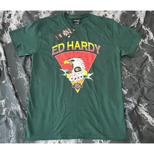 Ed Hardy(エドハーディー)の☆早い者勝ち☆Ed Hardy♪Tシャツ♪Mサイズ☆ダークグリーン☆ メンズのトップス(Tシャツ/カットソー(半袖/袖なし))の商品写真