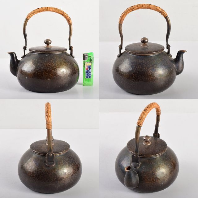 煎茶道具 鎚起銅器 玉川堂造 湯沸 薬缶 銅瓶 共箱 U R4898