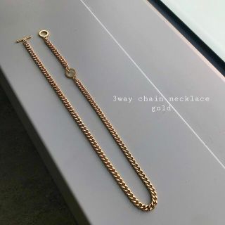 アメリヴィンテージ(Ameri VINTAGE)の再入荷　3way chain necklace gold(ネックレス)