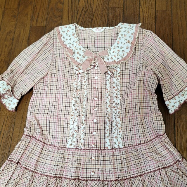 ピンクハウス 新品 カーネーションパッチワークワンピース
