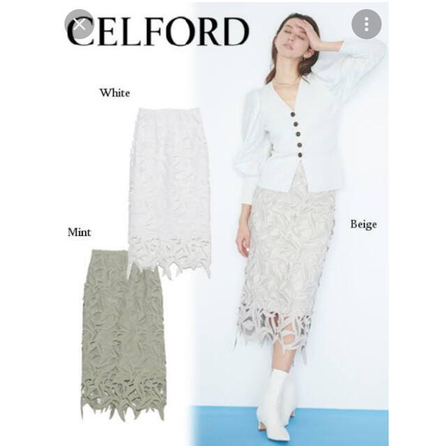 CELFORD(セルフォード)のCELFORD レースタイトスカート レディースのスカート(ひざ丈スカート)の商品写真