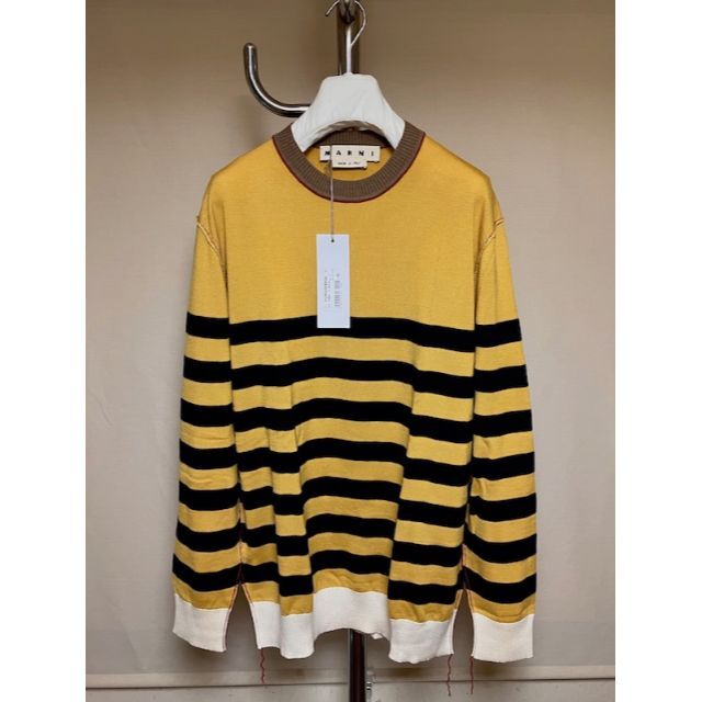 Marni(マルニ)の新品 19aw マルニ 切り替えボーターニット セーター ウール 1672 メンズのトップス(ニット/セーター)の商品写真