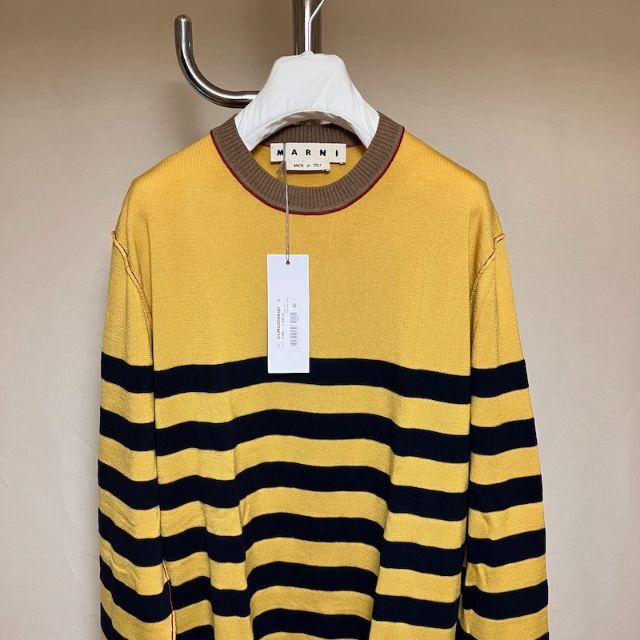 Marni(マルニ)の新品 19aw マルニ 切り替えボーターニット セーター ウール 1672 メンズのトップス(ニット/セーター)の商品写真