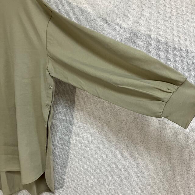 ☵新品未使用☵ベージュBigSize ロングTシャツ☵ レディースのトップス(Tシャツ(長袖/七分))の商品写真