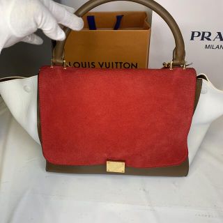 セリーヌ(celine)の【激安】 セリーヌ レザー スエード 2way ハンド ショルダーバッグ(ハンドバッグ)