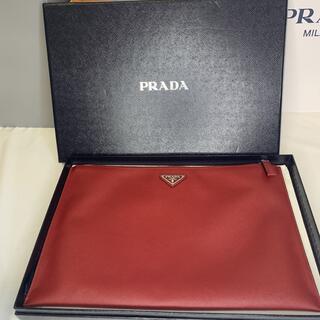 売品 ロゴ プラダ PRADA S10 レザー ピンク クラッチバッグ 書類ケース クラッチバッグ