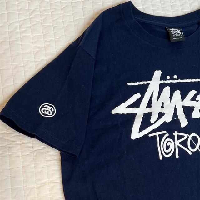 STUSSY(ステューシー)の【試着のみ】stussy Tシャツ　メンズM  ネイビー メンズのトップス(Tシャツ/カットソー(半袖/袖なし))の商品写真