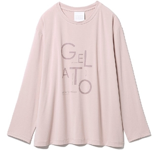 ジェラートピケ(gelato pique)の新品未使用【UNISEX】ジェラートピケ　ワンポイントロゴプルオーバー　ピンク(ルームウェア)