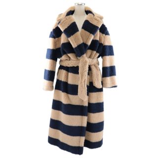 MAX MARA ウール アルパカ ケープ　ポンチョ　ベージュ　ブローチ付き