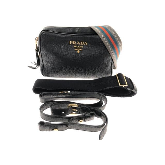 PRADA - 〇〇PRADA プラダ ダブルジップ ショルダーバッグ ブラックの