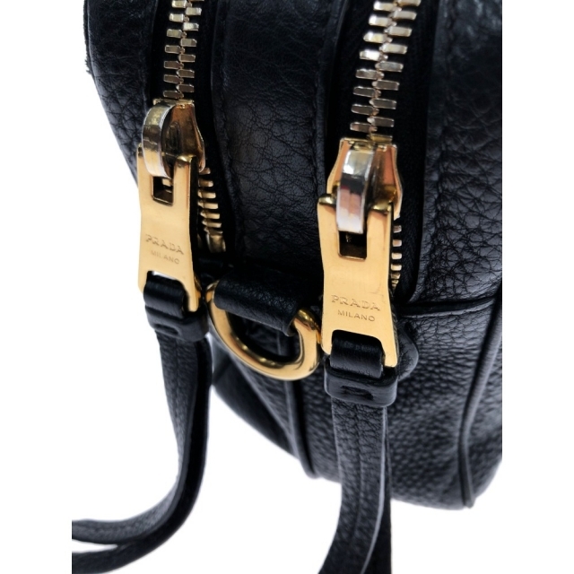PRADA - 〇〇PRADA プラダ ダブルジップ ショルダーバッグ ブラックの