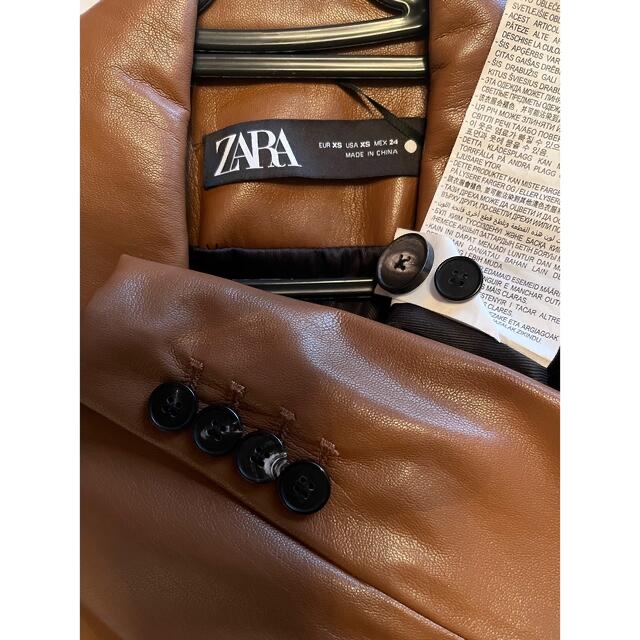 ZARA(ザラ)の専用 ZARAレザージャケット 定価¥10990 レディースのジャケット/アウター(テーラードジャケット)の商品写真