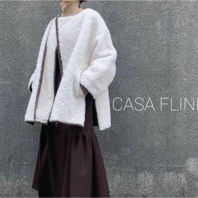 レディース週末 SALE！CASA FLINE 再生ポリエステルリバーシブルコート