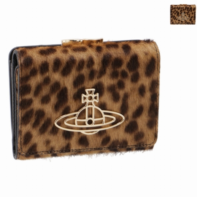 Vivienne Westwood(ヴィヴィアンウエストウッド)のVIVIENNE WESTWOOD 財布 がま口 三つ折り レオパード レディースのファッション小物(財布)の商品写真
