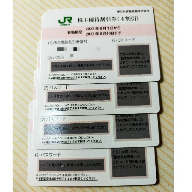 4枚セット JR東日本 株主優待 - その他 JR東日本 株主優待 4枚セット