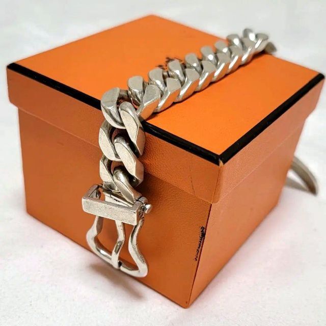 HERMES - 【Vintage】HERMES ブックルセリエMM 超希少 シルバー HERMES - 【Vintage】HERMES ブックルセリエMM 超希少 シルバー