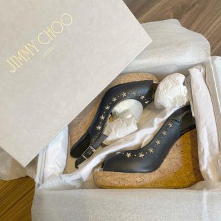 ジミーチュウ(JIMMY CHOO)のジミーチュウ　コルクウェッジサンダル37(サンダル)