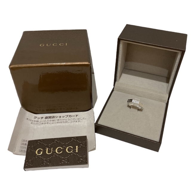 Gucci - GUCCI グッチ オクタゴナル　メレダイヤ付き　リング　AU750　WG リング・指輪 ホワイト 7号