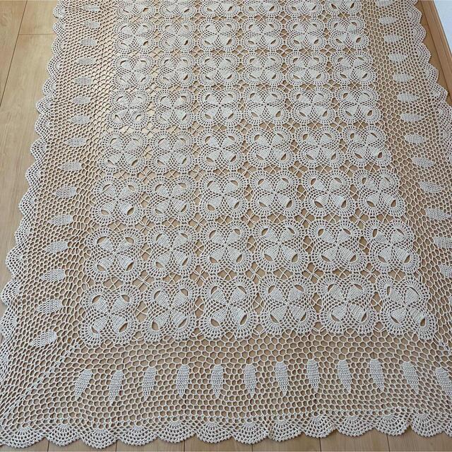 レース編み ベッドカバー大判 カバー マルチカバー(130cm*190cm
