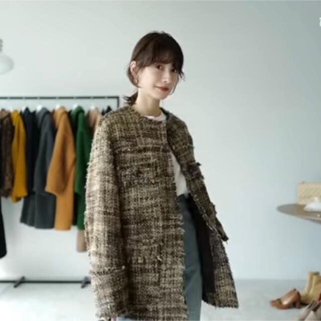 CLANE - 新品!CLANE☆ノーカラーツイードジャケットの通販 by coma