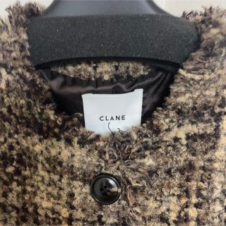 クラネ　ノーカラーツイードジャケット　ジャケットコート　clane