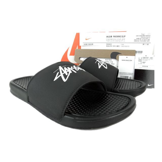 ナイキNIKE×ステューシーSTUSSY□BENASSI SLIDEサンダル 【数量は多