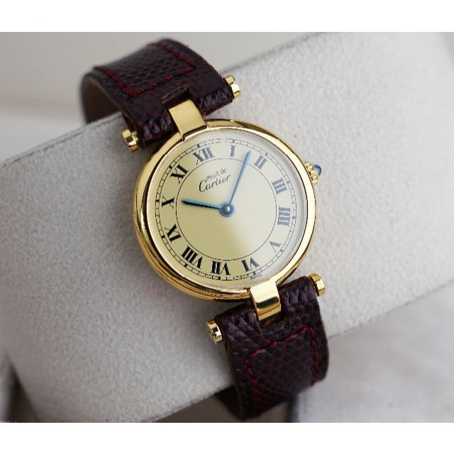 【希少！！】 Cartier - 美品 カルティエ マスト ヴァンドーム アイボリー ローマン SM 腕時計