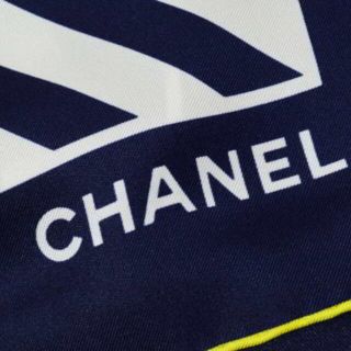 CHANEL - CHANEL ココマーク ボーダー マリン シルクスカーフの通販 by ...